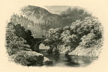 Pont Aberglaslyn, Nordwales, um 1890