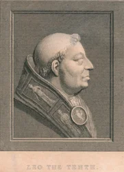 Papst Leo X. 1475-1521, geboren Giovanni di Lorenzo de Medici, um 1830