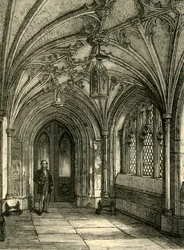 Vorhalle der St. Sepulchres Kirche, um 1872