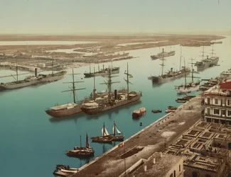 Port Said, Suez, um 1900