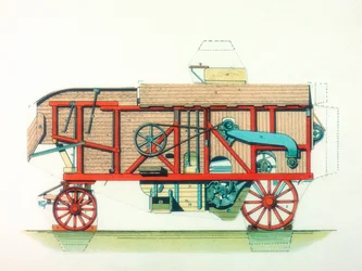 Tragbare Dreschmaschine, um 1910