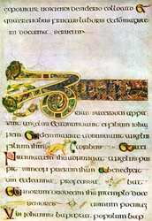 Teil des Arguments zum Evangelium des Johannes