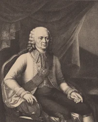 Porträt von Admiral Wassili Alexejewitsch Mjatlew 1694-1761 Nach Józef Oleszkiewicz