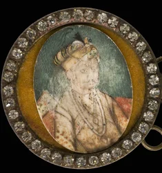Porträt von Akbar dem Großen 1542-1605, Mogul-Kaiser