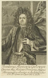 Porträt von Graf Feodor Alekseyevich Golovin 1650-1706, 1706