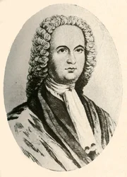 Porträt von James Logan, in Perücke und Richterrobe, getragen in Pennsylvania