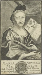 Porträt von Maria Sibylla Merian 1647-1717, 1755