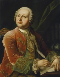 Porträt von Mikhail V. Lomonosov 1711-1765, zweite Hälfte des 18. Jahrhunderts