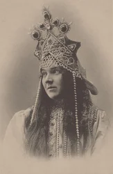 Porträt von Nadezhda Ivanovna Zabela-Vrubel 1868-1913 als Marfa in der Oper Die Zarenbraut