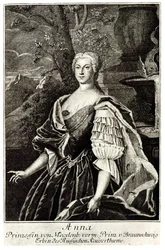 Porträt von Prinzessin Anna Leopoldowna 1718-1746, Mutter von Zar Iwan VI.