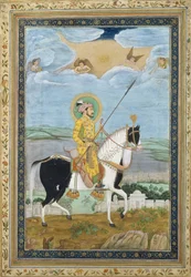 Porträt von Shah Jahan zu Pferd