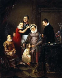 Porträt der Familie von Prinz Nikolay Repnin-Volkonsky, 1820er