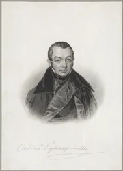 Porträt des Autors Faddei Bulgarin 1789-1859, 1841