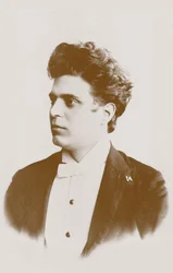 Porträt des Komponisten Pietro Mascagni, 1863-1945