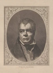 Porträt des historischen Romanautors und Dichters Sir Walter Scott