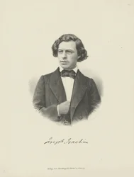 Porträt des Geigers und Komponisten Joseph Joachim 1831-1907, ca. 1855