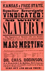 Plakat gegen Sklaverei in Kansas, 19. Jahrhundert