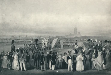 Präsentation neuer Farben an die 93. Highlander, 7. Oktober 1834, 1834, 1909