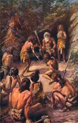 Primitive Justiz: ein Appell an das Oberhaupt des Stammes, 1907