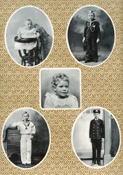 Prinz Albert Windsor vom ersten bis zum fünfzehnten Lebensjahr, um 1896-1910