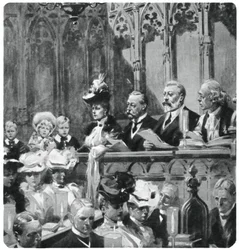 Prinz Albert beim Dankgottesdienst in der Abtei für die sichere Rückkehr seiner Eltern aus Indien, 1906, 1937