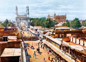 Haupteingangsstraße, Hyderabad, Indien, frühes 20. Jahrhundert