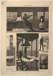 Wachturm, Ecke Spring und Varick Streets, New York, 28. Februar 1874