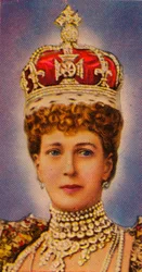 Königin Alexandra, Gemahlin König Eduards VII., bei ihrer Krönung, 1902 1935