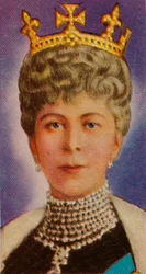 Königin Mary, Gemahlin von König Georg V., bei ihrer ersten Parlamentseröffnung, 1911