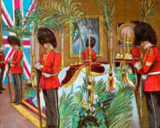Königin Victoria aufgebahrt im Osborne House, 1901 um 1902