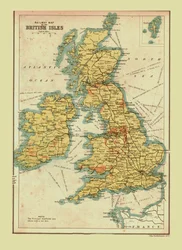 Eisenbahnkarte der Britischen Inseln, 1902
