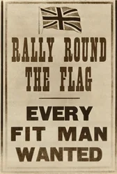 Rallye um die Flagge: Jeder taugliche Mann wird gebraucht, 1914