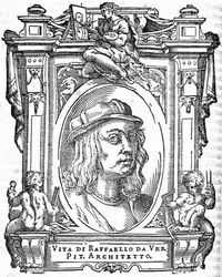 Raffael. Aus: Giorgio Vasari, Die Leben der ausgezeichnetsten italienischen Maler, Bildhauer und Architekten, 1568
