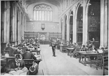 Lesesaal, Guildhall-Bibliothek, City of London, ca. 1903