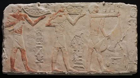 Relief von drei Opferträgern, ca. 2311-2281 v. Chr.