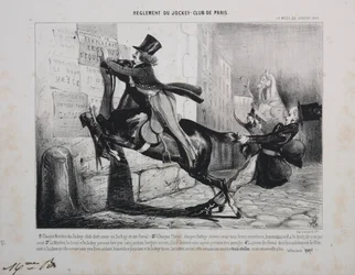 Reglement des Jockey Clubs von Paris: Jedes Mitglied des Jockey Clubs muss einen Jockey haben..., 1800er