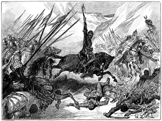 Richard I., Löwenherz in der Schlacht von Arsuf, 1191, ca. 1880