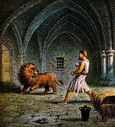 Richard Löwenherz und ein Löwe, 12. Jahrhundert, um 1850
