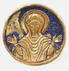 Ring mit Emaille-Fassung, Byzantinisch, 19. oder 20. Jahrhundert im Stil des 12.-13. Jahrhunderts