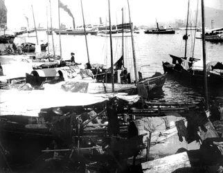 Flussboote, Saigon, 1900