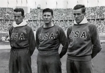 Robert Clark, Glenn Morris, John Parker, amerikanische Zehnkämpfer, Olympische Spiele in Berlin, 1936