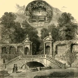 Rogers Sitz und Inigo Jones Tor, Holland House, ca. 1876