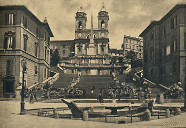 Rom - Kirche der Trinità dei Monti, 1910