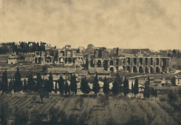 Rom - Große Überreste der Unterbauten des Palastes von Septimius Severus, 1910