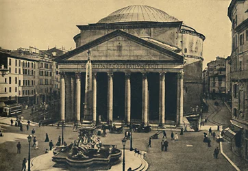 Rom - Pantheon von Agrippa und Brunnen der Rotonda