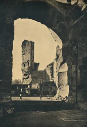 Rom - Überreste der Caracalla-Thermen an der Via Appia, 1910