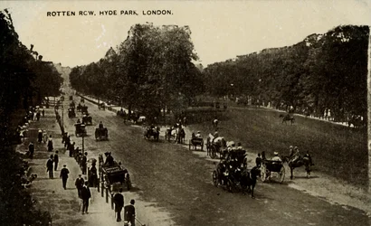 Rotten Row, Hyde Park, London, spätes 19. - frühes 20. Jahrhundert