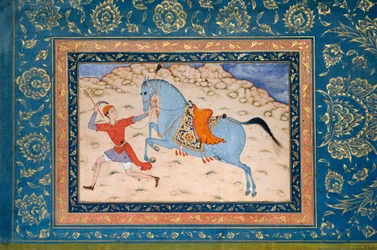 Königliches Pferd und Läufer, 16.-17. Jahrhundert