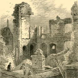 Ruinen des Klosters St. Klara, ca. 1872