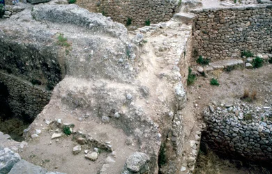 Ruinen der prähistorischen griechischen Stadt Mykene